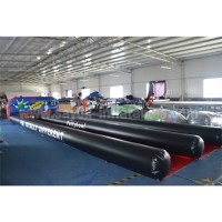 inflatable human bowling alley with bowling pin giant bouncy bowling ball games