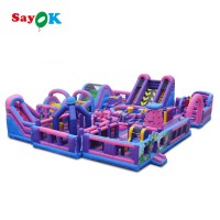 Cheap Children Inflatable Playground Bouncy Castle With Slide Giant Outdoor Inflatable Amusement Park For Sale