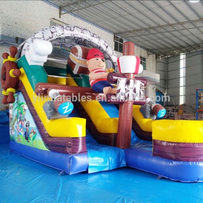 Kids Playing 0.55mm PVC Inflatable Stair Slide, inflatable jumping slide