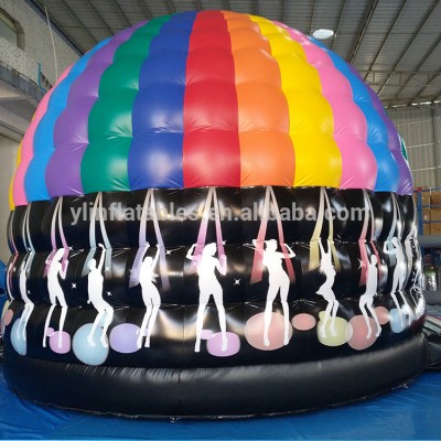 USA Luxury Rainbow Dome Tent Small DIY Inflatable Floating Party Tent With LED Light