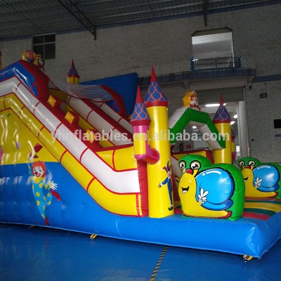 Children Playing Commercial Inflatable Dry Slide, playing slide