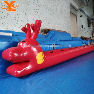 Inflatable Water Park Games Flying Banana Dragon Boat For Sale